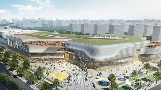 上海松江印象城LED顯示屏項目由智彩科技設計、安裝